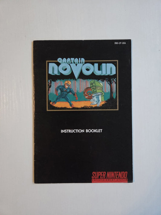 SNES Super Nintendo Captain Novolin Spielanleitung Instruction Booklet USA