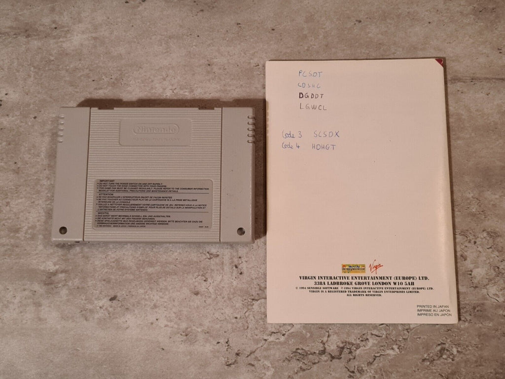 SNES Super Nintendo Cannon Fodder mit OVP und Anleitung EUR - T-Retro-Games 