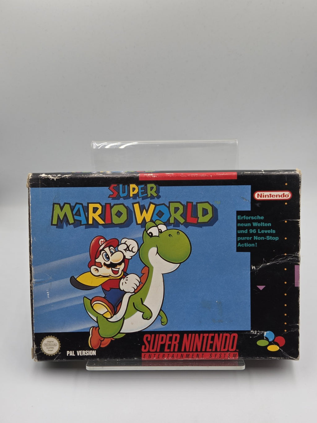 SNES Super Nintendo Spiel Super Mario World mit  OVP und Anleitung NOE