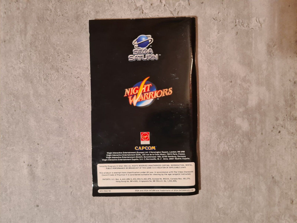 Sega Saturn Night Warriors Darkstalkers Revenge mit OVP und Anleitung Multi - T-Retro-Games 