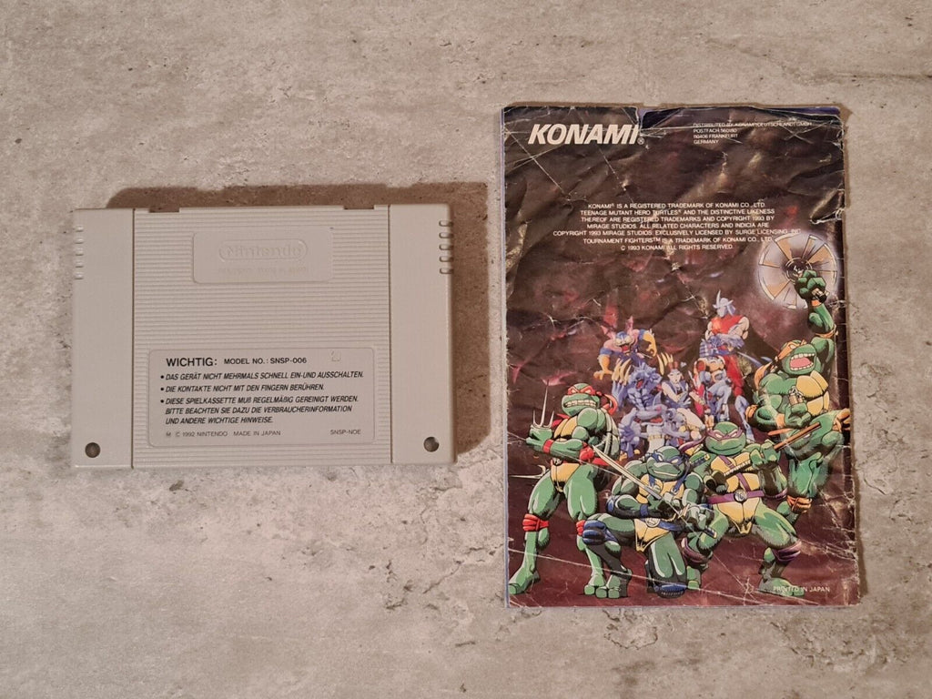 SNES Super Nintendo Turtles Tournament Fighters mit OVP und Anleitung NOE - T-Retro-Games 