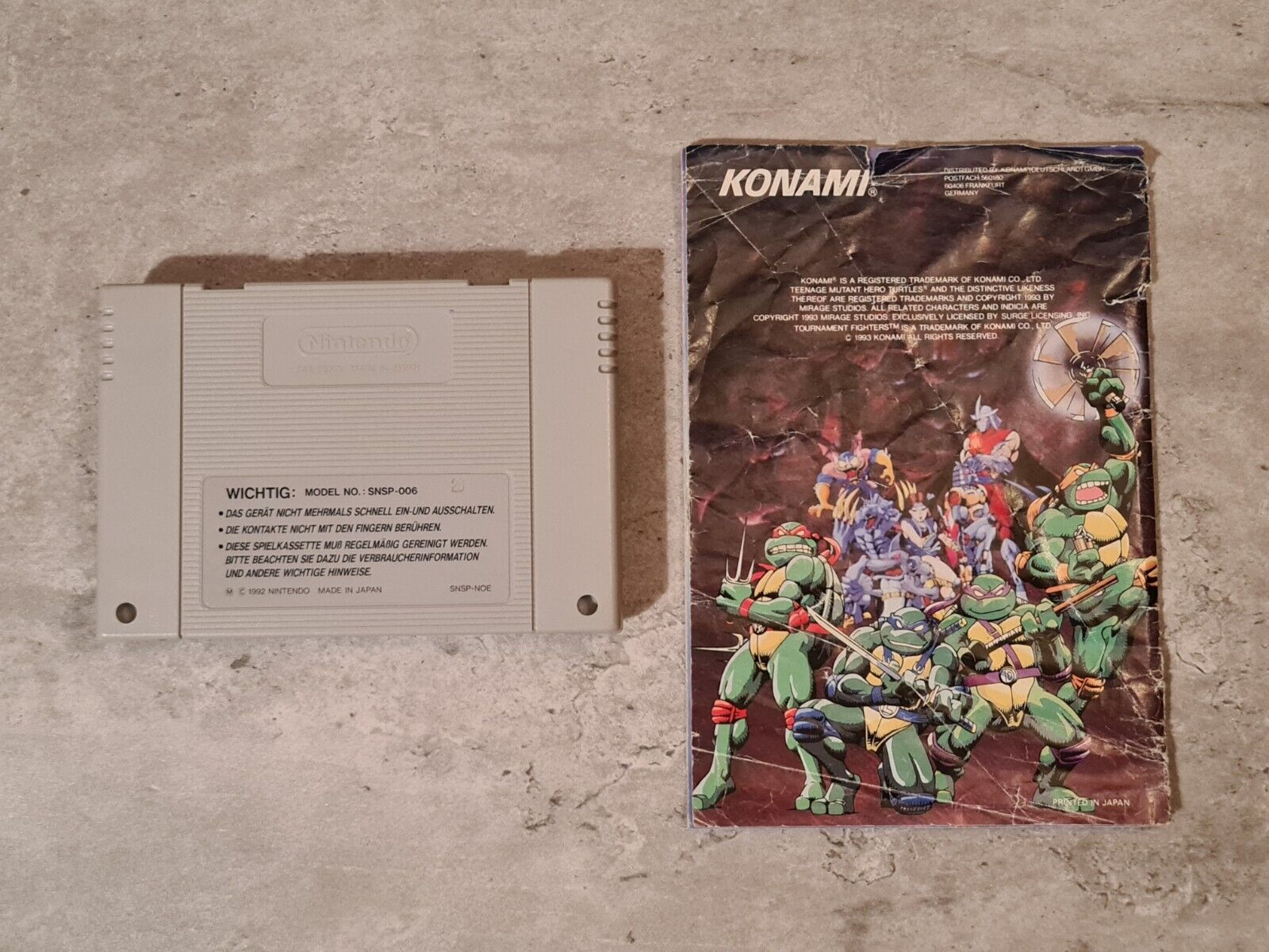 SNES Super Nintendo Turtles Tournament Fighters mit OVP und Anleitung NOE - T-Retro-Games 