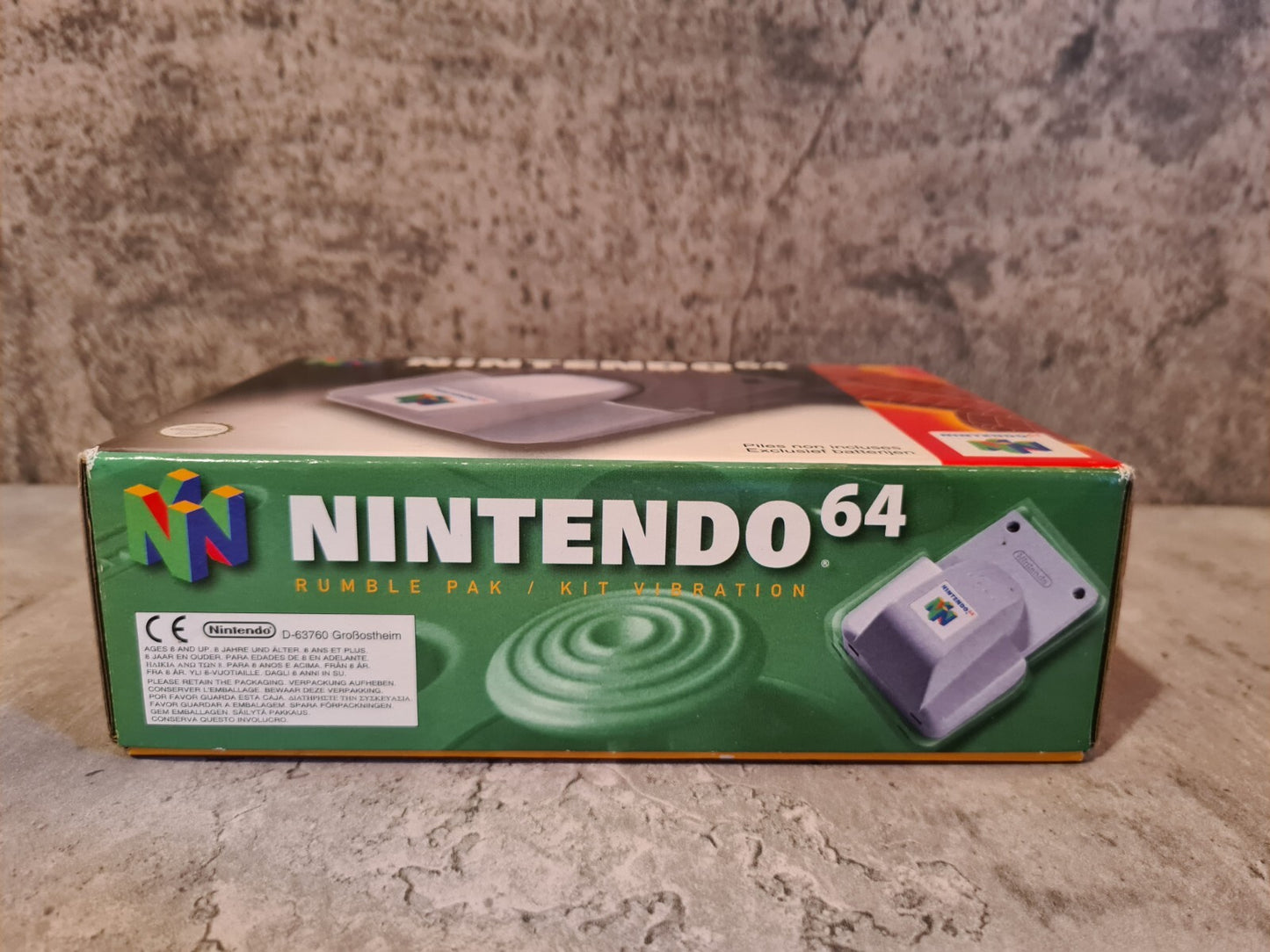 N64 Nintendo 64 Rumble Pak Vibration Kit mit OVP und Anleitung EUR