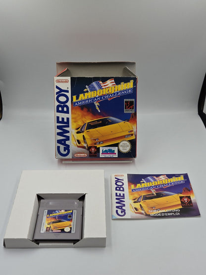 Game Boy Classic Spiel Lamborghini American Challenge mit OVP und Anleitung FRG