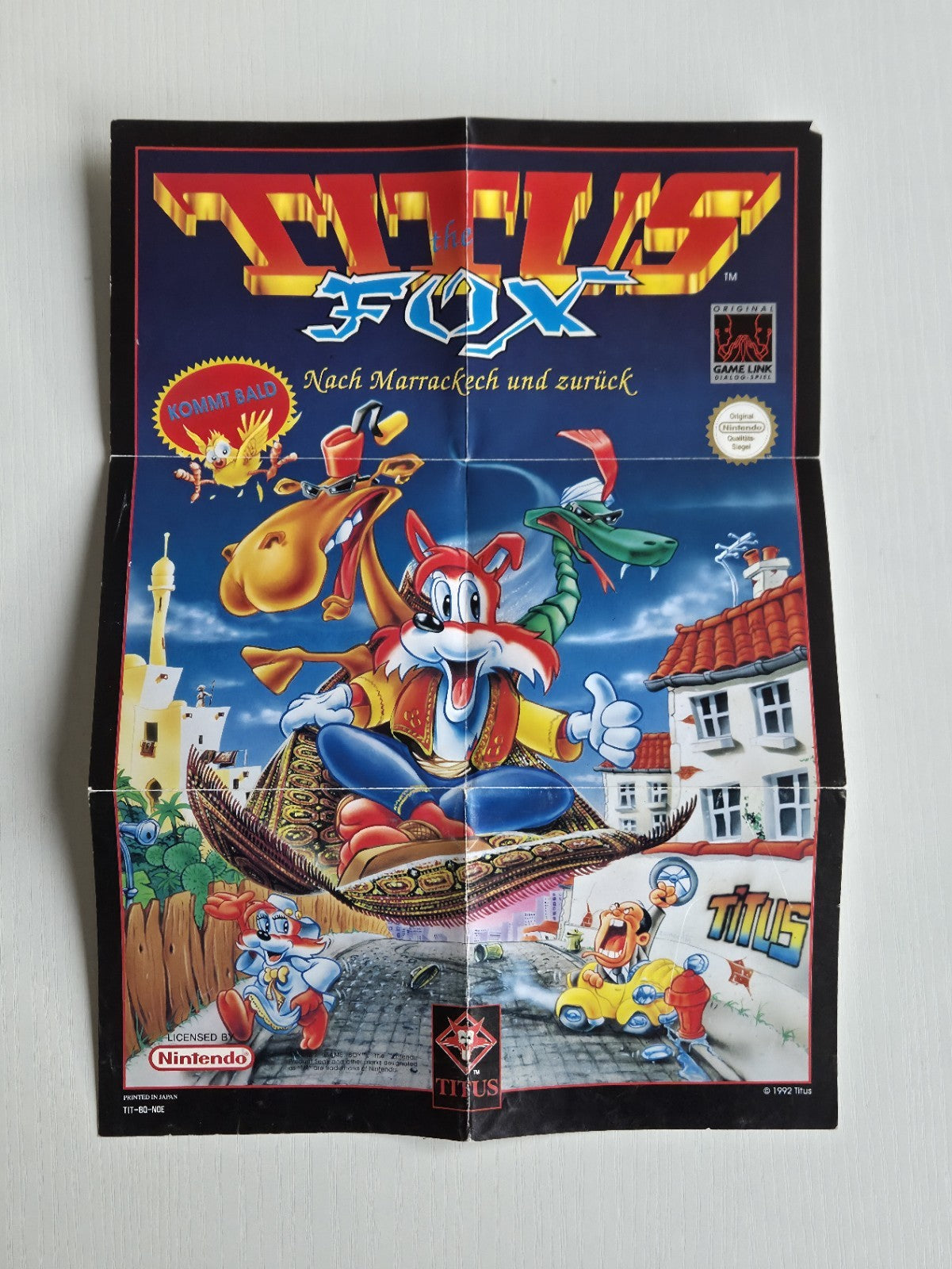 Nintendo Game Boy Classic Titus Fox Poster Reklame Flyer Insert NOE