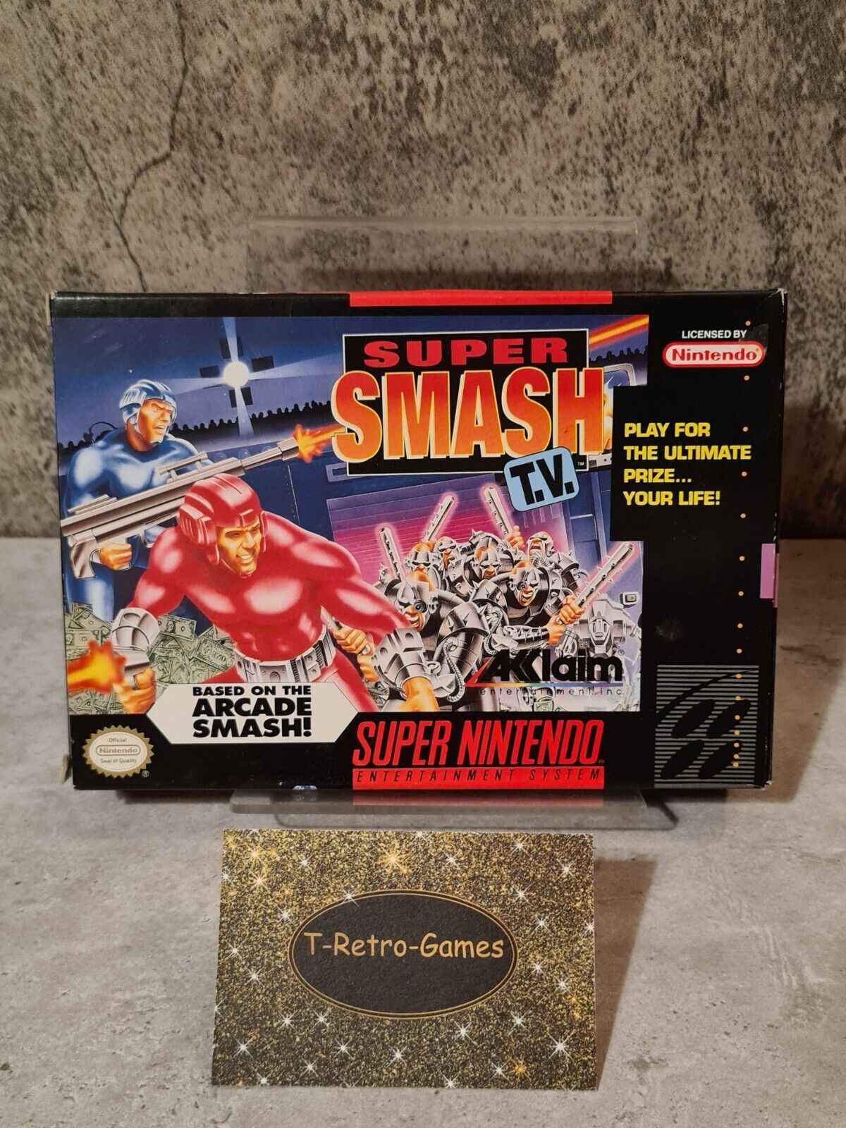 SNES Super Nintendo Super Smash T.V. mit OVP und Anleitung NTSC USA - T-Retro-Games 