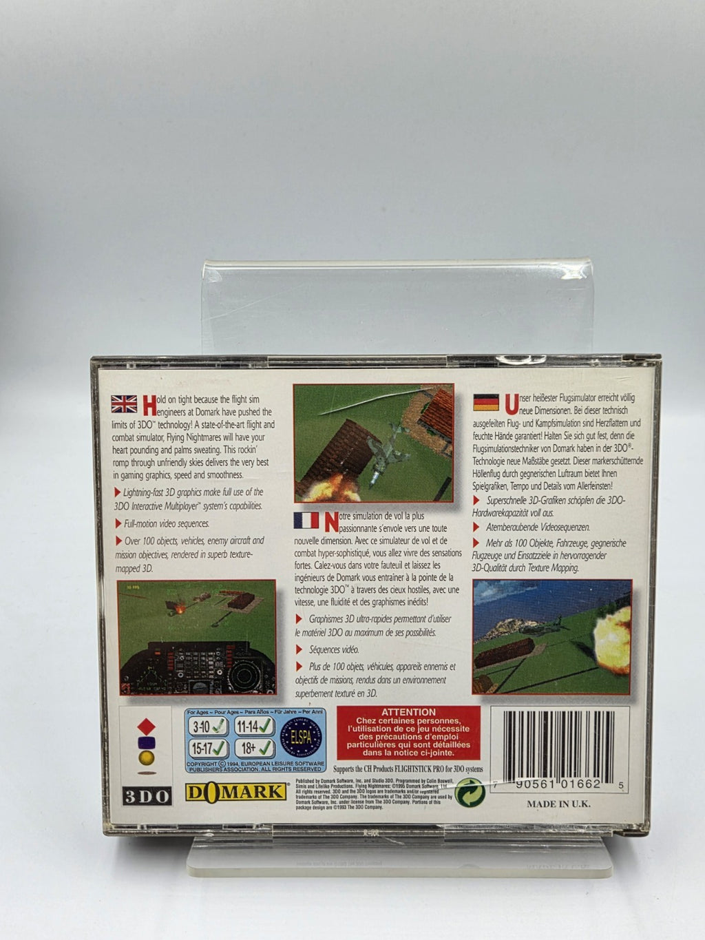 3DO Spiel Flying Nightmares mit OVP und Anleitung Multilingual