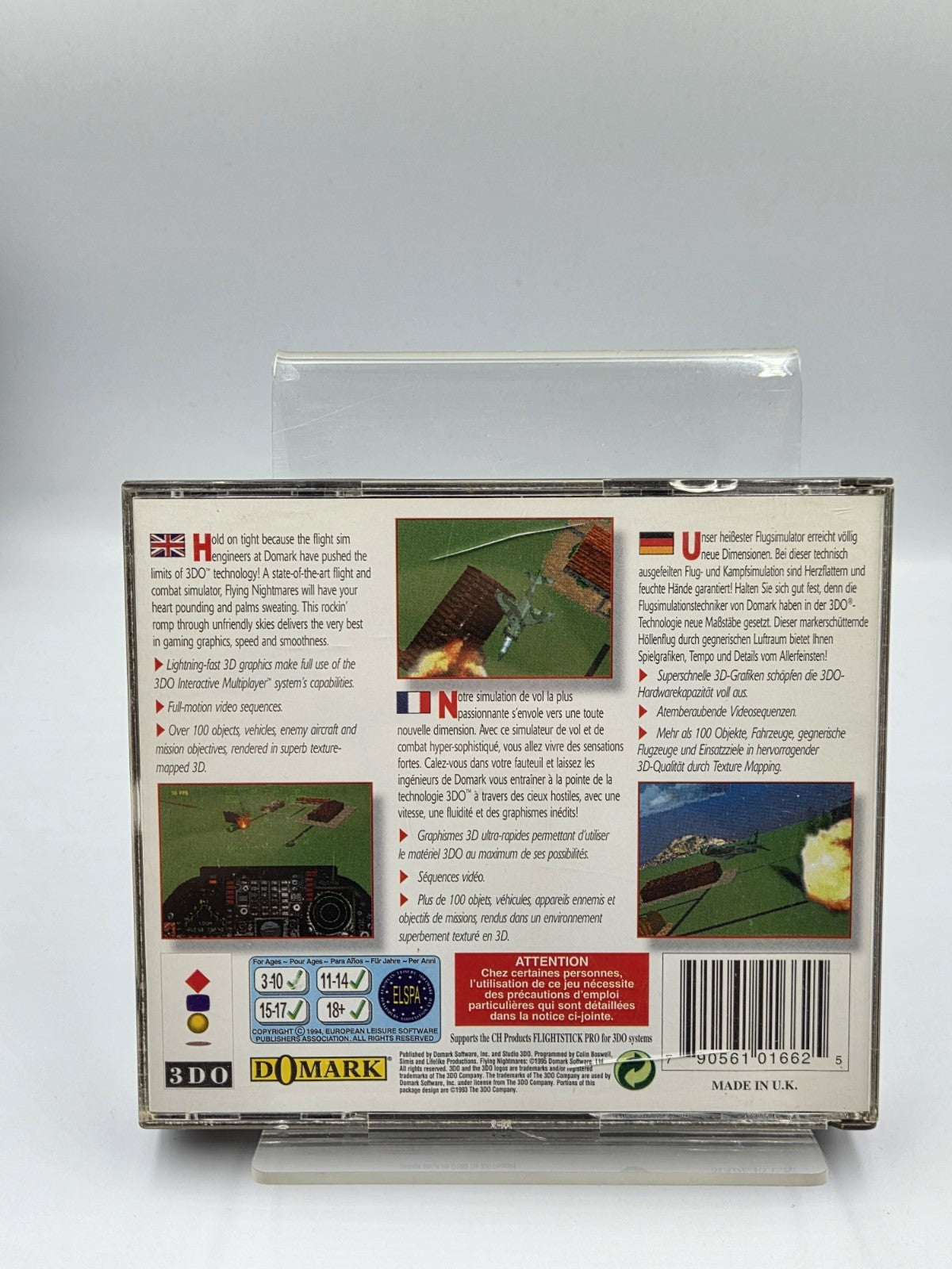 3DO Spiel Flying Nightmares mit OVP und Anleitung Multilingual