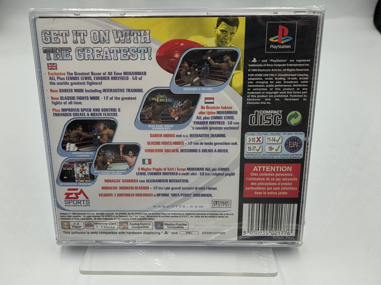 PS1 Playstation 1 Spiel Knockout Kings 2000 Sealed Neu New Multi Language 