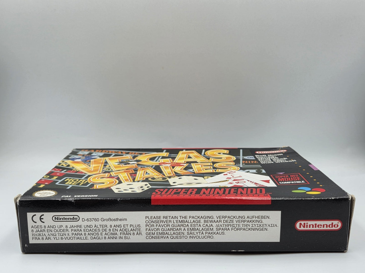 SNES Super Nintendo Vegas Stakes mit OVP und Anleitung GPS