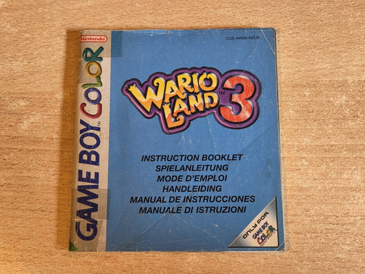 Nintendo Game Boy Color Spielanleitung Wario Land 3 EUR