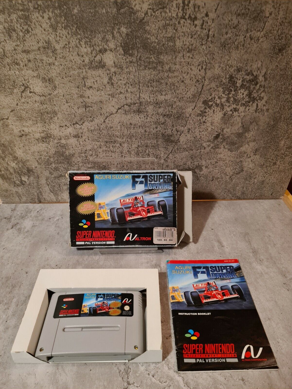 SNES Super Nintendo Aguri Suzuki F-1 Super Driving mit OVP und Anleitung FRG/UKV - T-Retro-Games 