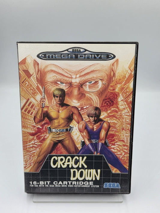 Sega Mega Drive Spiel Crack Down mit OVP und Anleitung Multilingual 