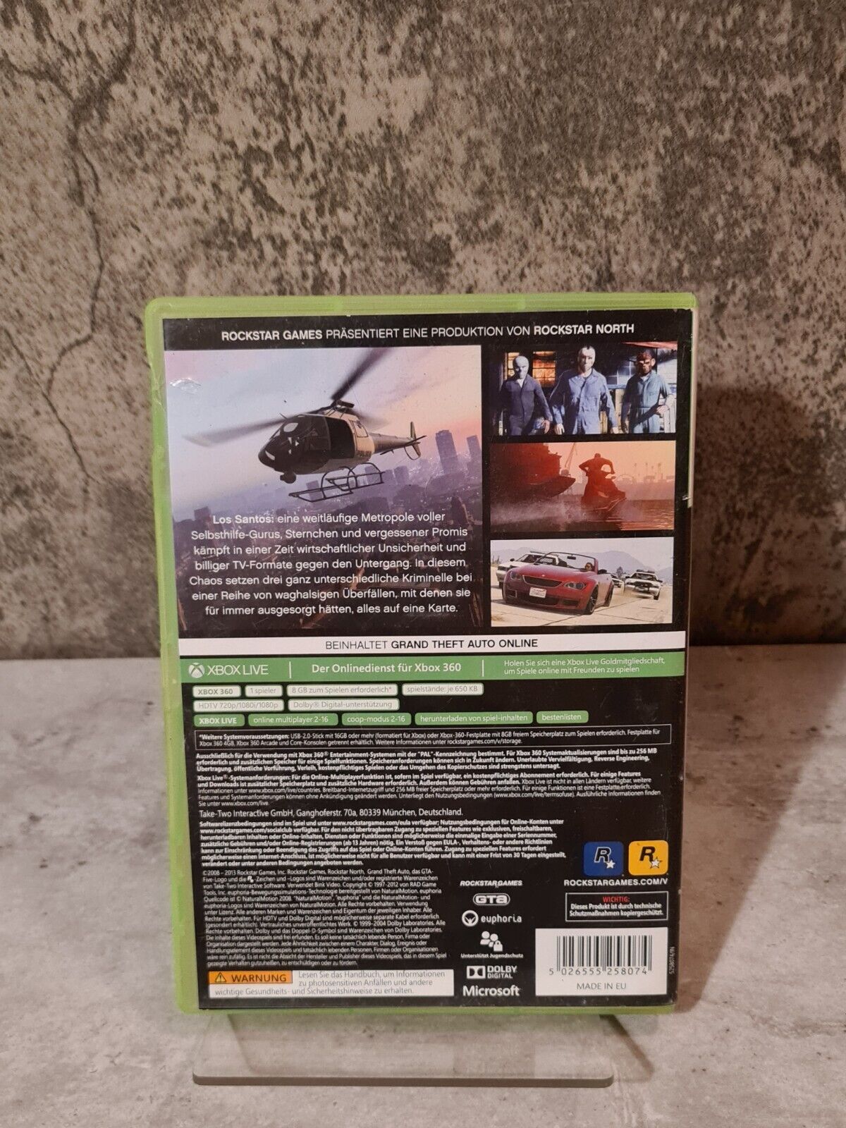 XBOX360 Grand Theft Auto Five mit OVP und Anleitung Deutsch 2 Discs - T-Retro-Games 