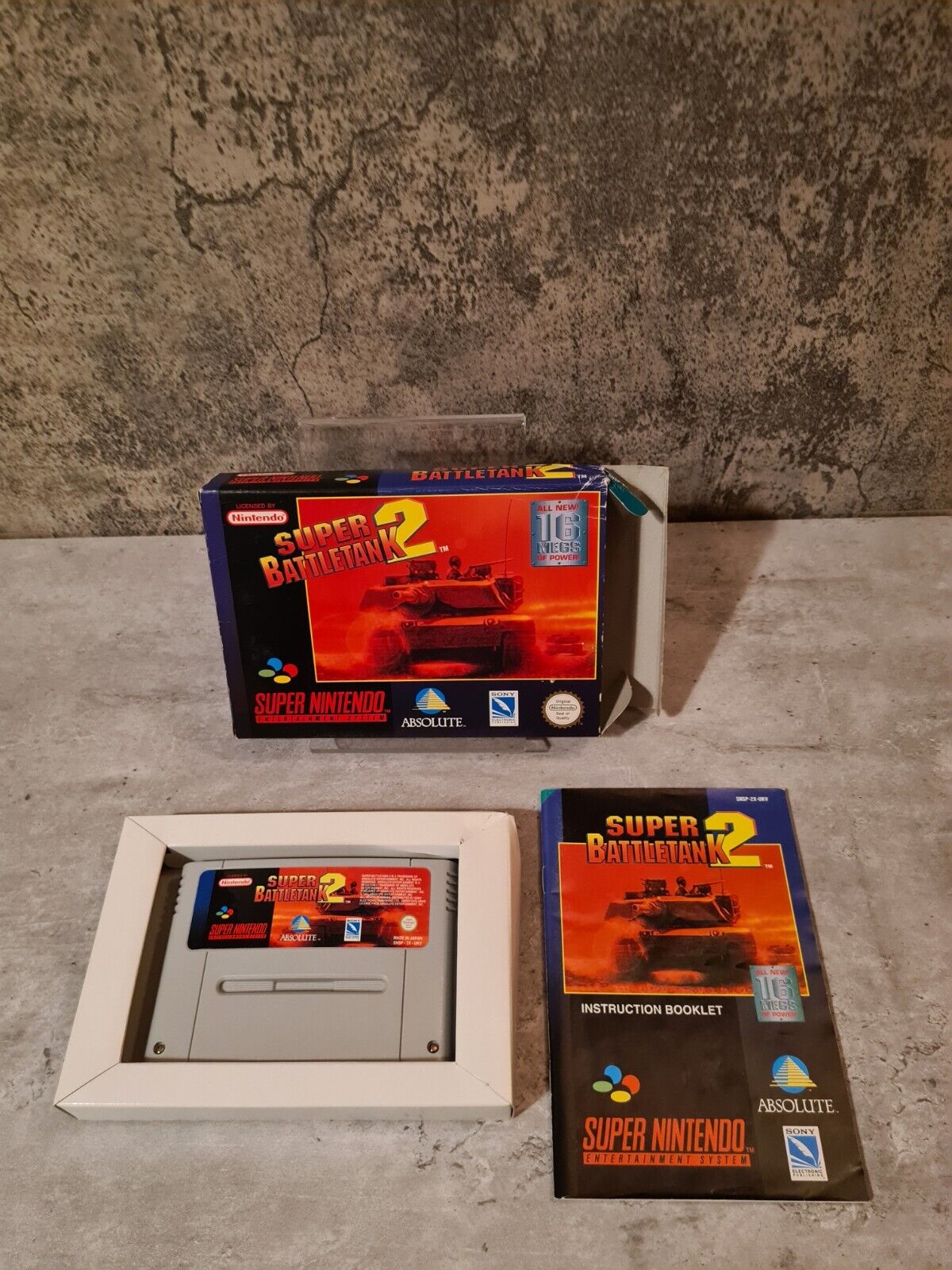 SNES Super Nintendo Super Battletank 2 mit OVP und Anleitung EUR - T-Retro-Games 