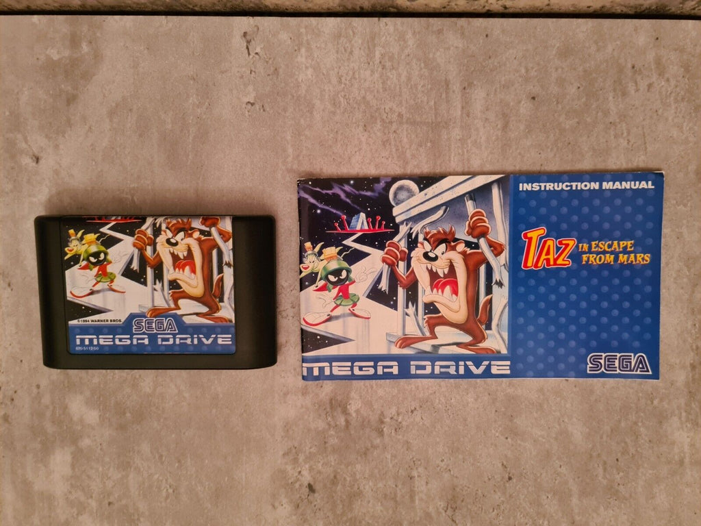 Sega Mega Drive Taz in Escape from Mars mit OVP und Anleitung Multi Language - T-Retro-Games 