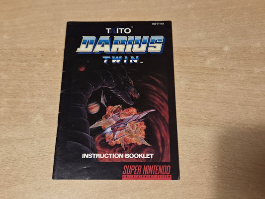 SNES Super Nintendo Darius Twin Instruction Booklet USA