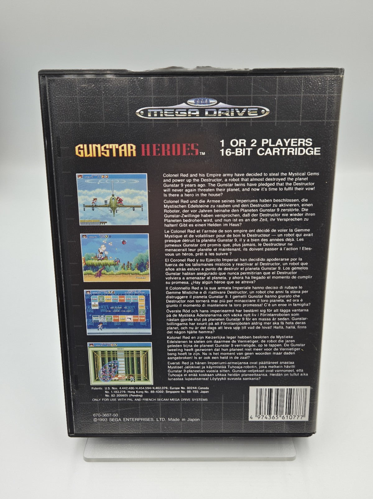 Sega Mega Drive Spiel Gunstar Heroes mit OVP und Anleitung Multi Language 
