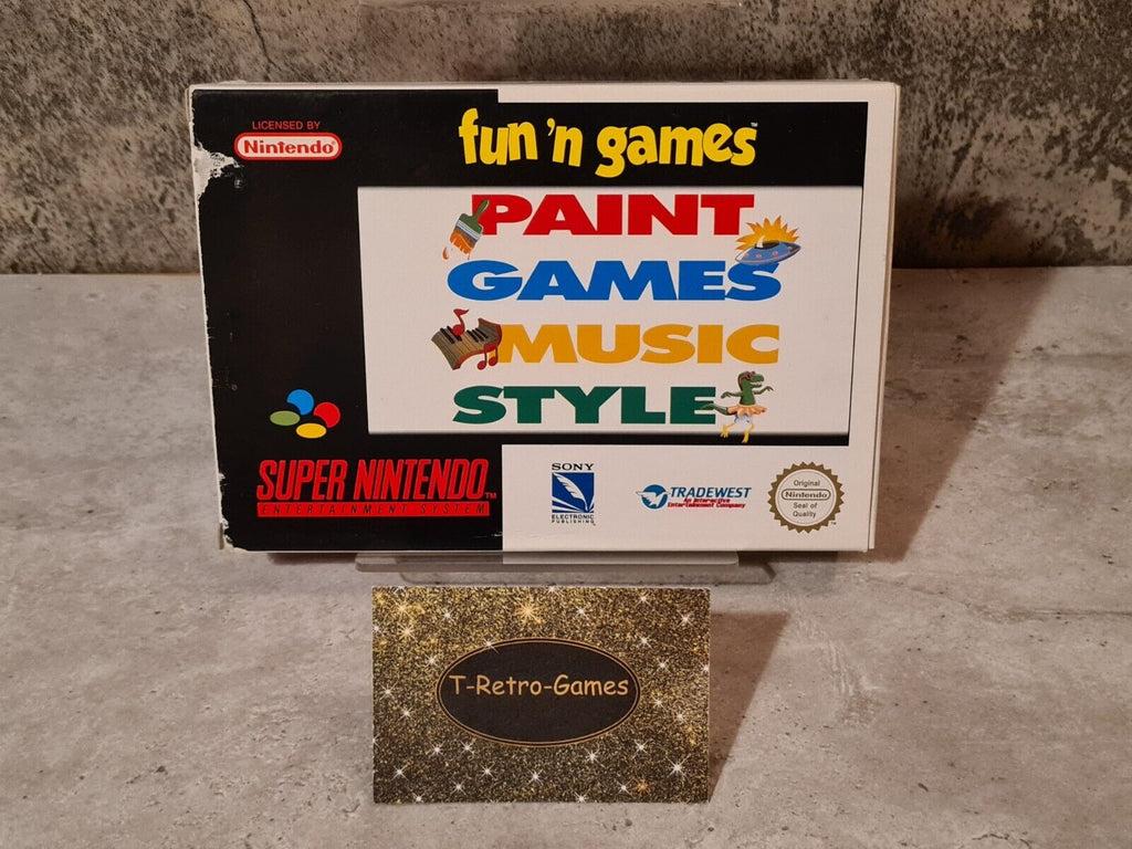 SNES Super Nintendo fun'n games mit OVP und Anleitung UKV - T-Retro-Games 