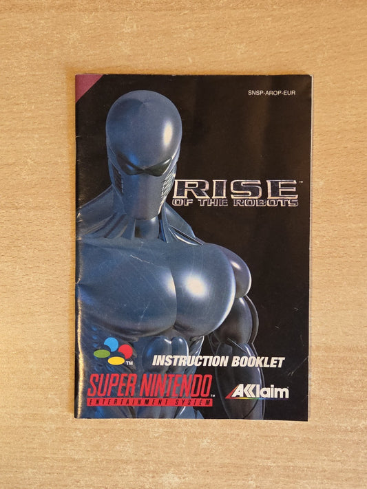 SNES Super Nintendo Rise of The Robots Spielanleitung Instruction Booklet EUR