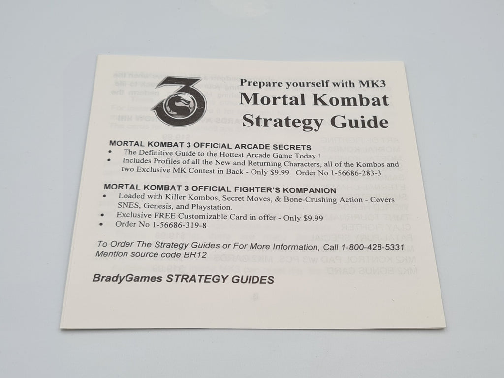 Sega Genesis Mortal Kombat 3 Kontrol Pad Version 1 Controller Joystick OVP