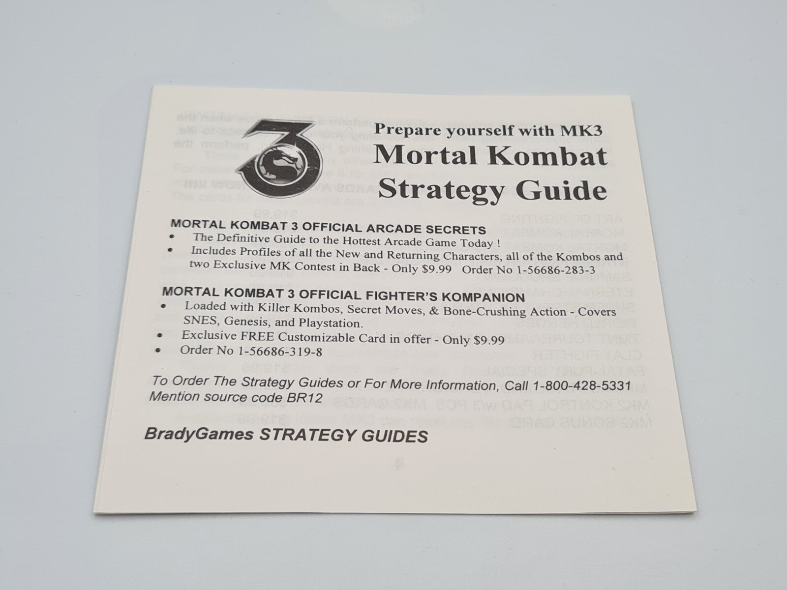 Sega Genesis Mortal Kombat 3 Kontrol Pad Version 1 Controller Joystick OVP