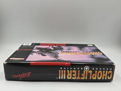 SNES Super Nintendo Choplifter III Rescue Survive Leer OVP Empty Box NTSC USA