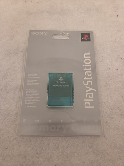 PS1 Sony Playstation Memory Card Sealed Neu New Smaragd SCPH-1020 
