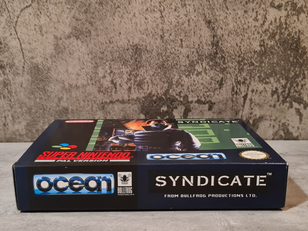 SNES Super Nintendo Syndicate mit OVP und Anleitung UKV - T-Retro-Games 