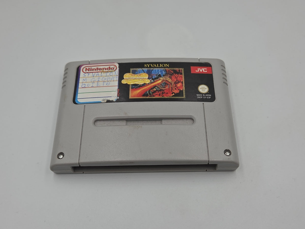 SNES Super Nintendo Spiel Syvalion mit OVP und Anleitung ESP
