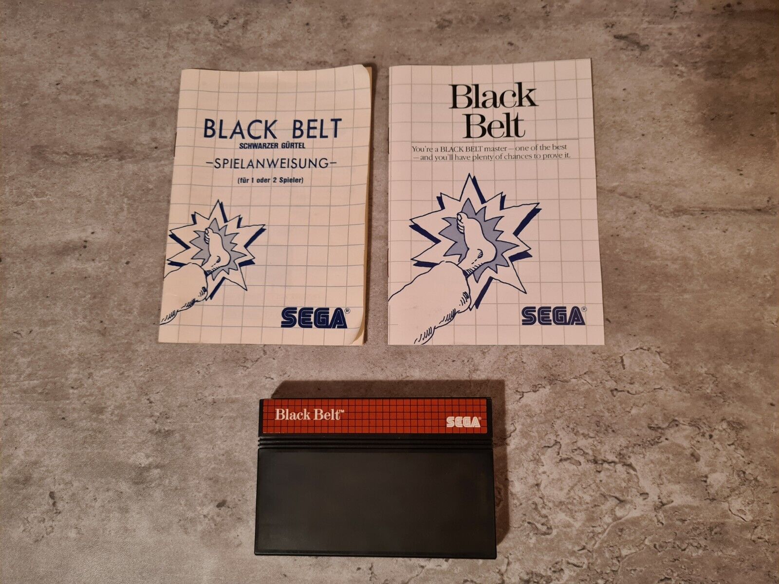 Sega Master System Black Belt mit OVP und Anleitungen Multi Language - T-Retro-Games 