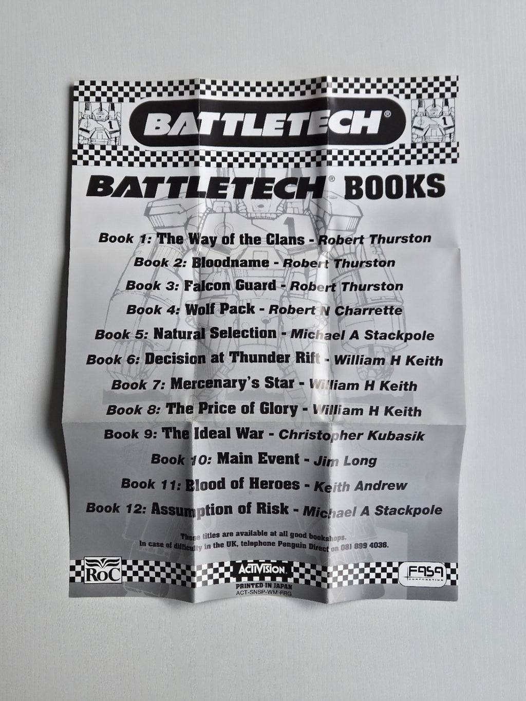SNES Super Nintendo Mechwarrior Battletech Poster Reklame Flyer Insert FRG