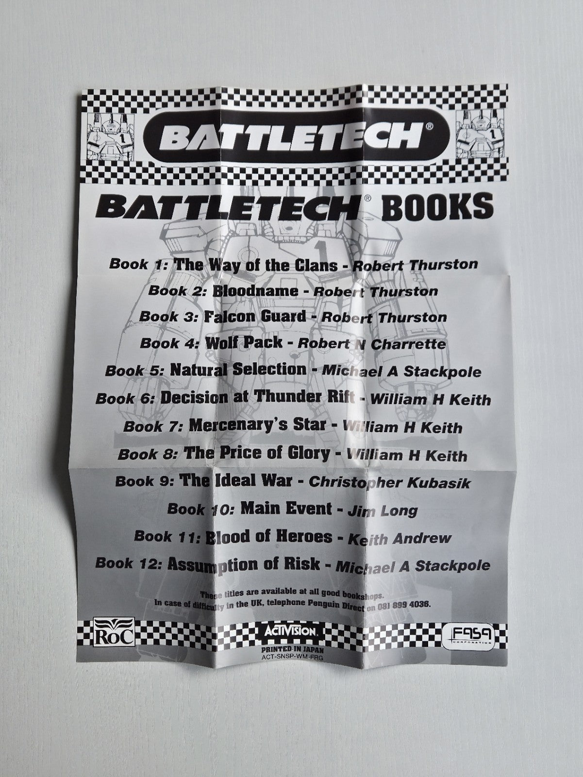 SNES Super Nintendo Mechwarrior Battletech Poster Reklame Flyer Insert FRG
