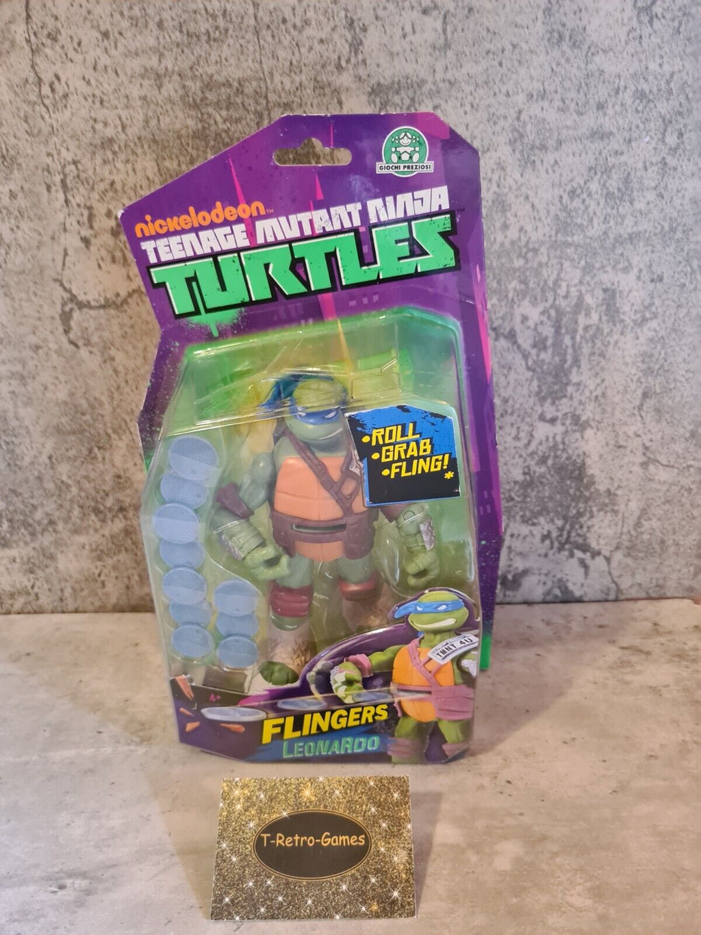 Nickelodeon Teenage Mutant Ninja Turtles Flingers Leonardo Action Toy Neu New - T-Retro-Games 