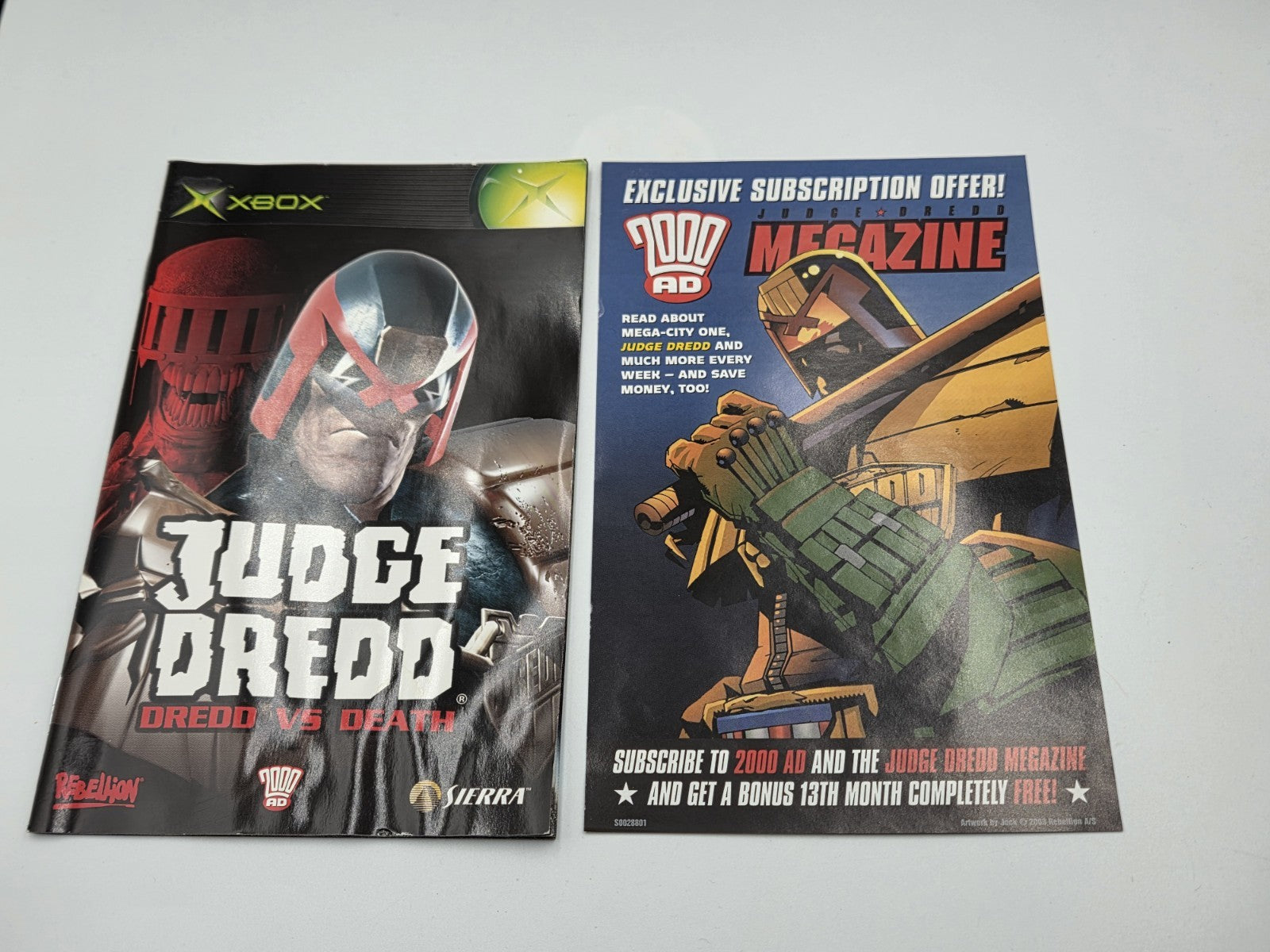 XBOX Spiel Judge Dredd Dredd VS Death mit OVP und Anleitung Deutsch 