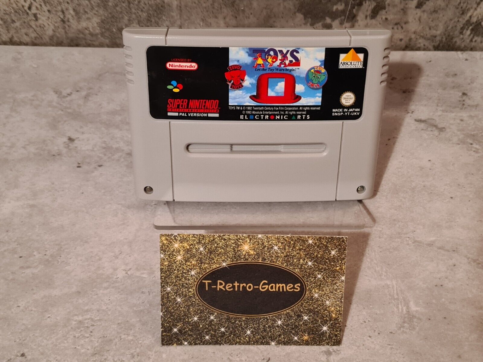 SNES Super Nintendo Toys Let the Toy Wars Begin Modul UKV - T-Retro-Games 