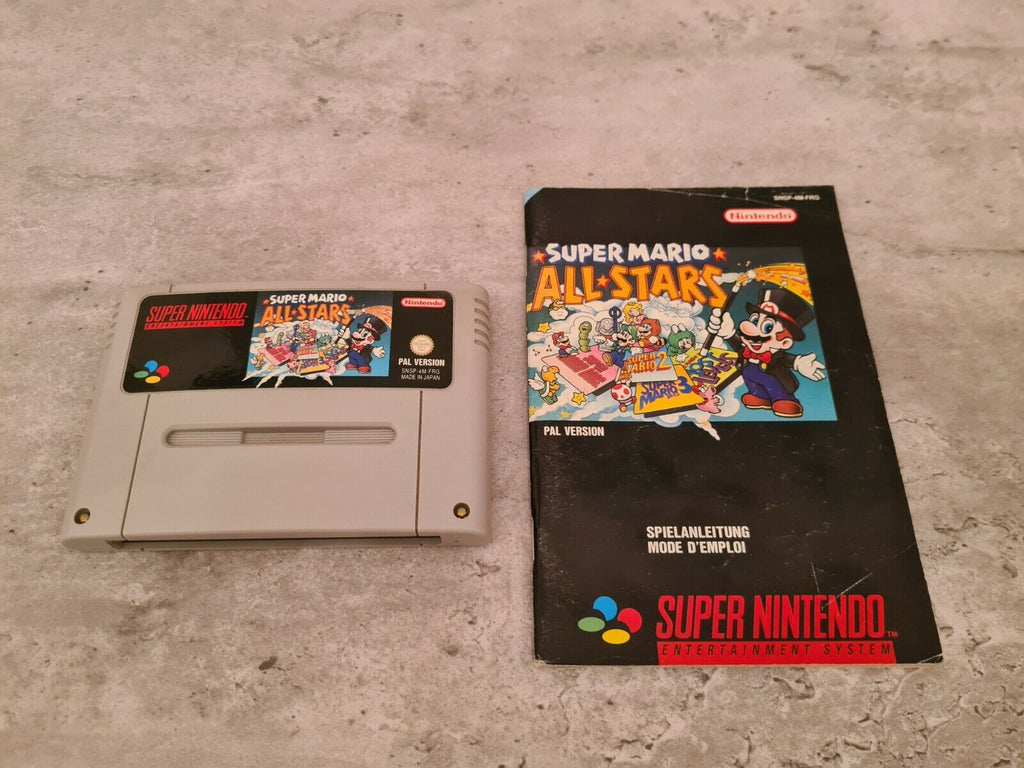 SNES Super Nintendo Super Mario Allstars mit OVP und Anleitung FRG - T-Retro-Games 