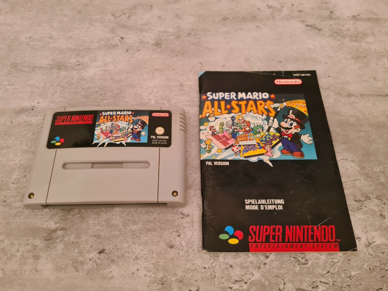 SNES Super Nintendo Super Mario Allstars mit OVP und Anleitung FRG - T-Retro-Games 