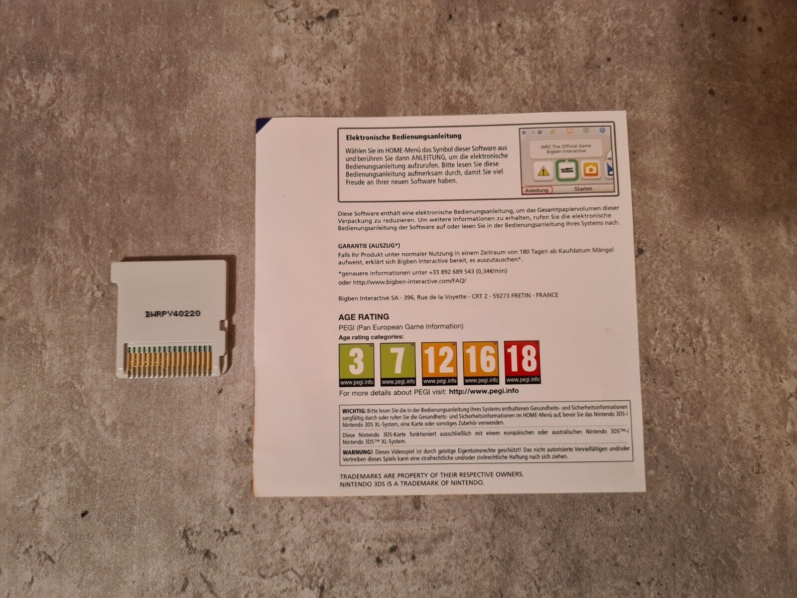 Nintendo 3DS WRC Fia World Rally Championship mit OVP und Anleitung Deutsch - T-Retro-Games 