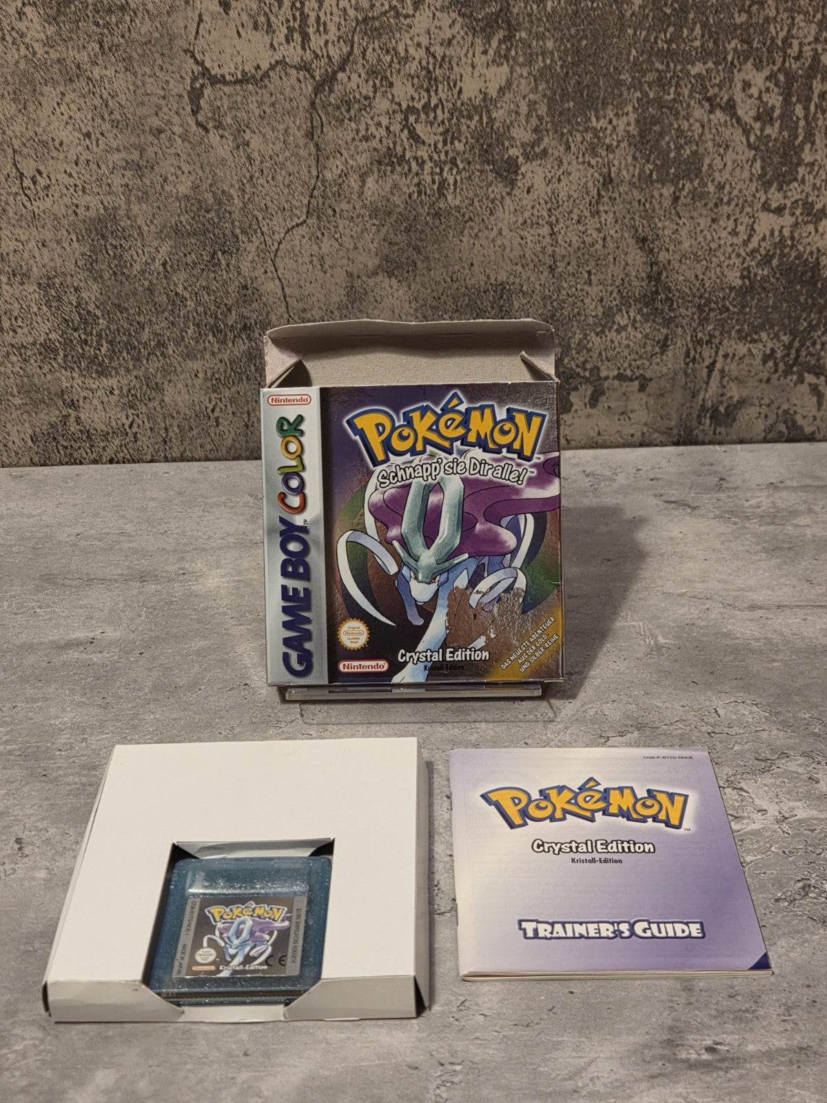 Nintendo Game Boy Color Pokemon Kristall Edition mit OVP und Anleitung NOE