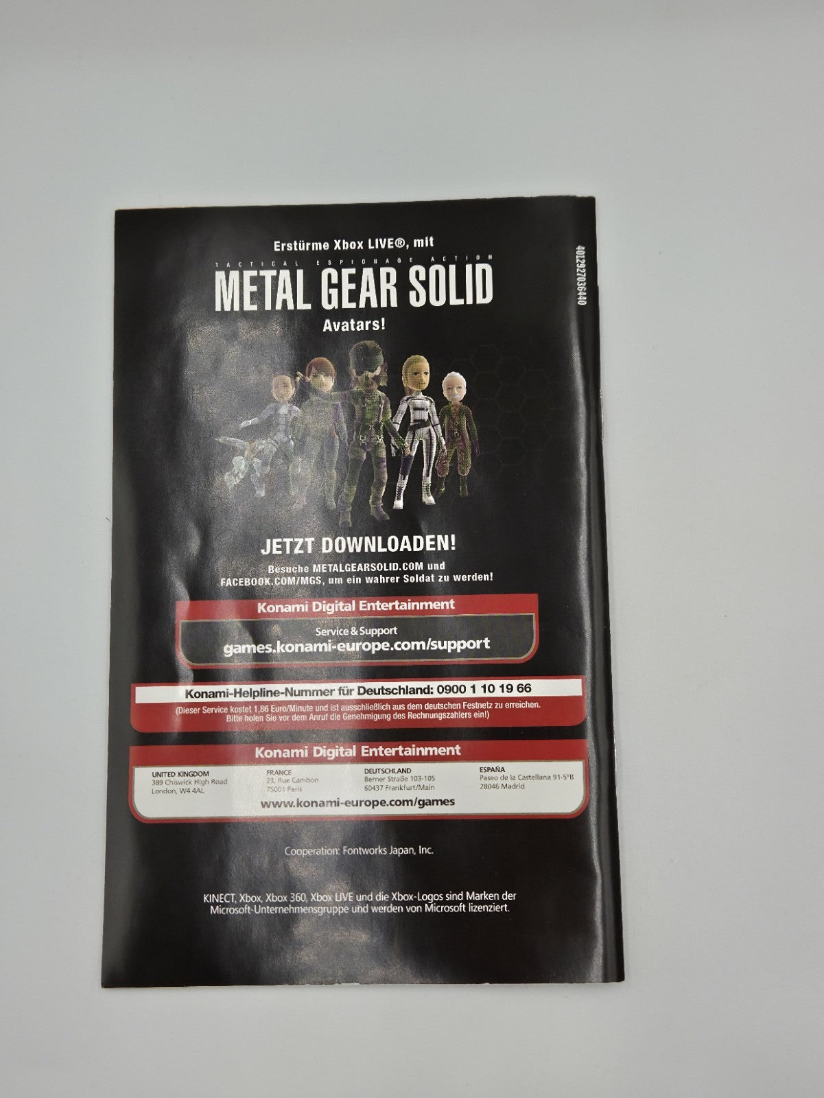 XBOX360 Metal Gear Solid HD Collection  mit OVP und Anleitung Deutsch 