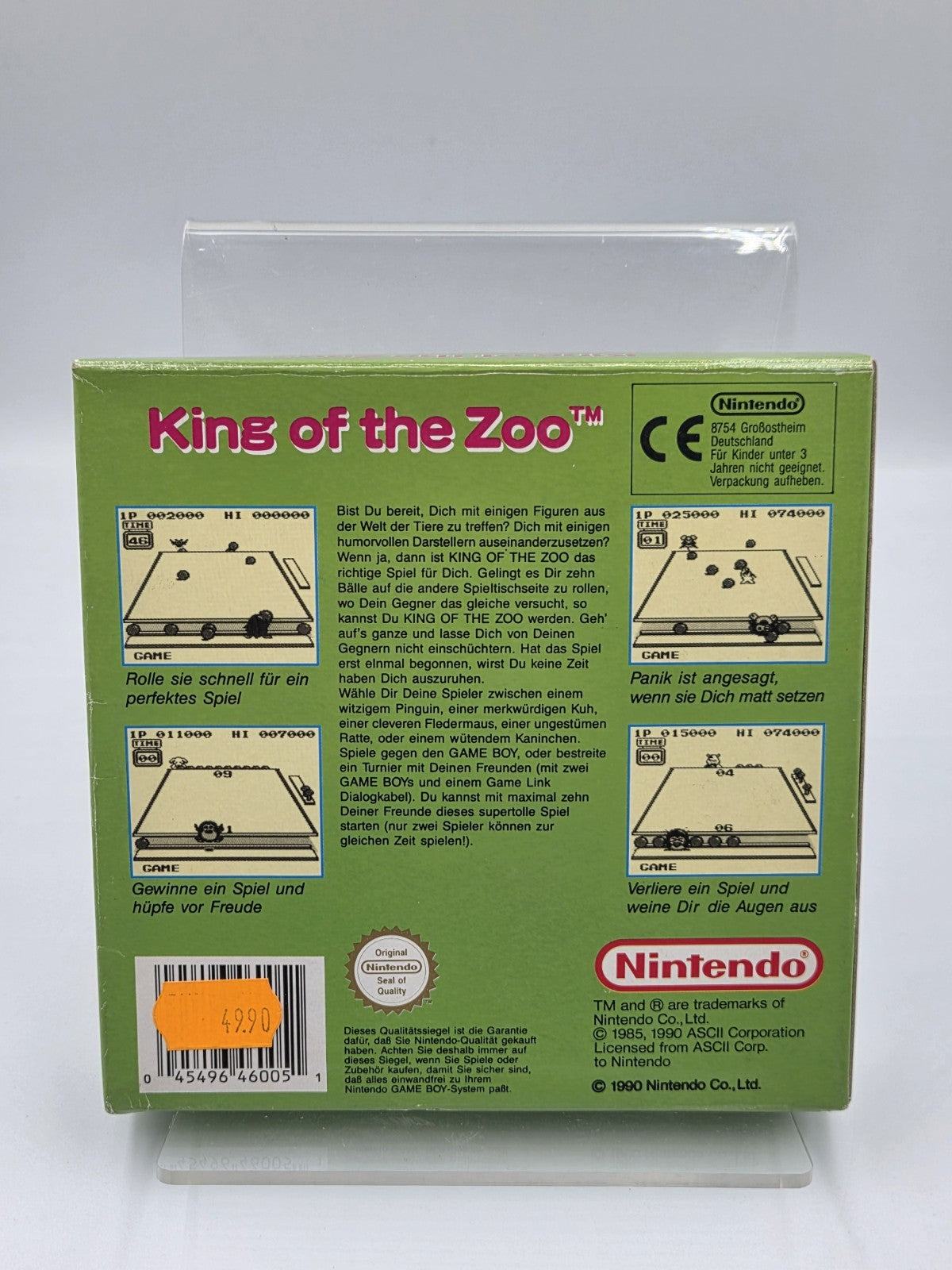 Nintendo Game Boy Classic Spiel King of the Zoo mit OVP und Anleitung FRG