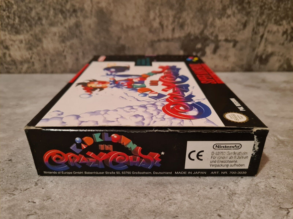 SNES Super Nintendo Kid Klown in Crazy Chase mit OVP und Anleitung NOE - T-Retro-Games 