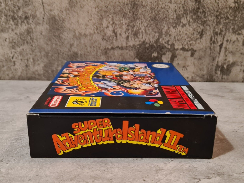 SNES Super Nintendo Super Adventure Island II mit OVP und Anleitung + Poster UKV - T-Retro-Games 