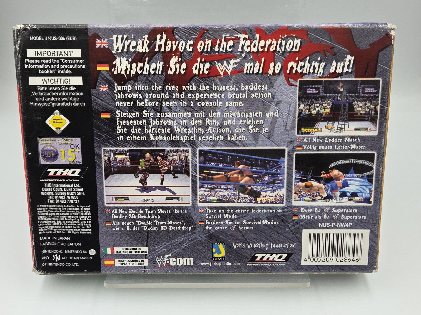 N64 Nintendo 64 WWF No Mercy mit OVP und Anleitung EUR