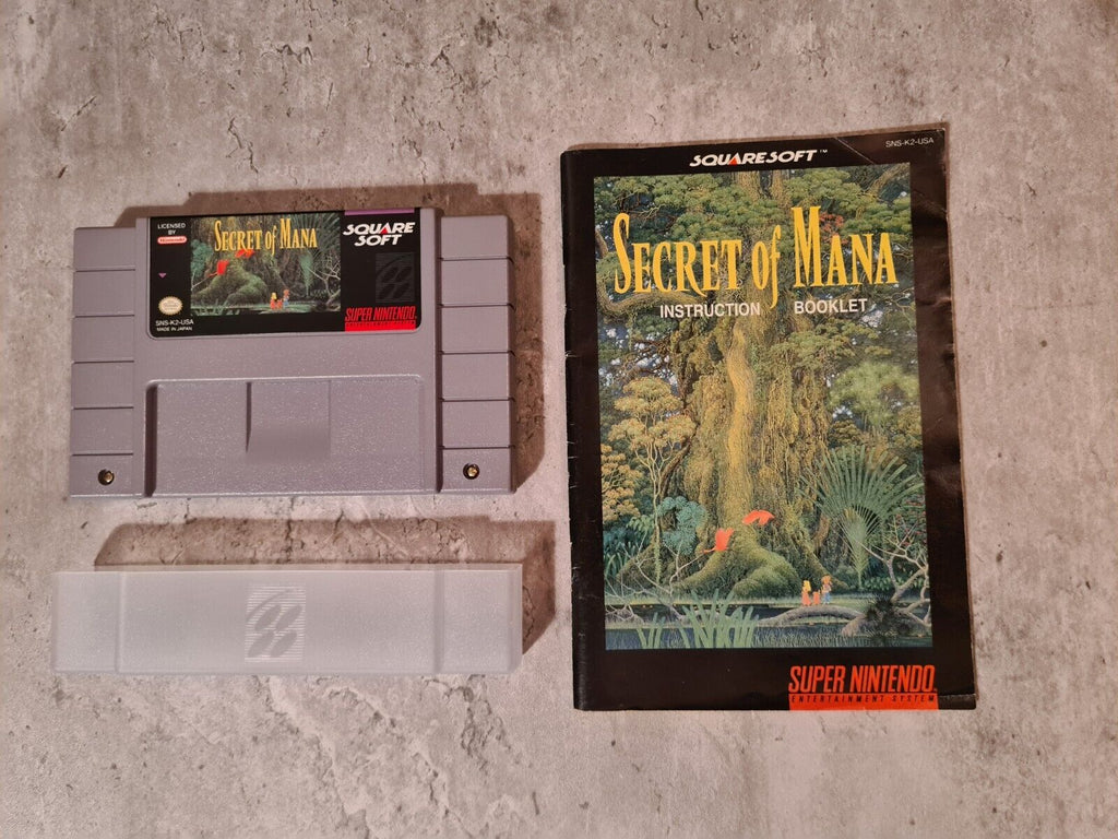 SNES Super Nintendo Secret of Mana mit OVP und Anleitung + Poster NTSC USA - T-Retro-Games 