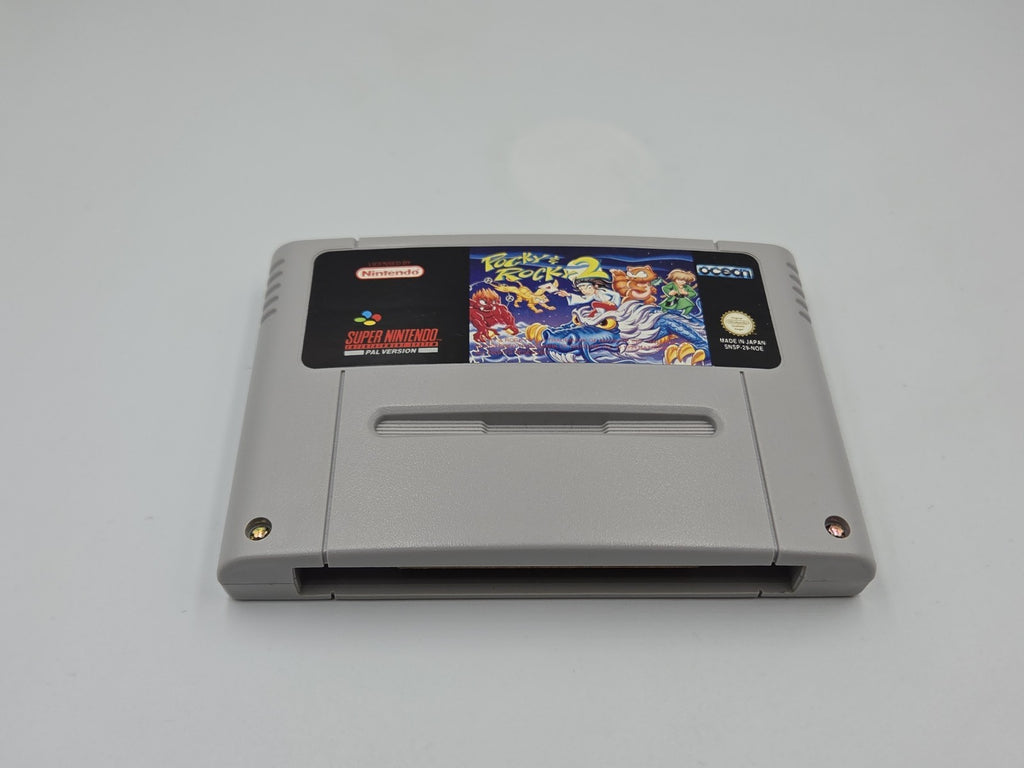 SNES Super Nintendo Pocky & Rocky 2 mit OVP und Anleitung NOE