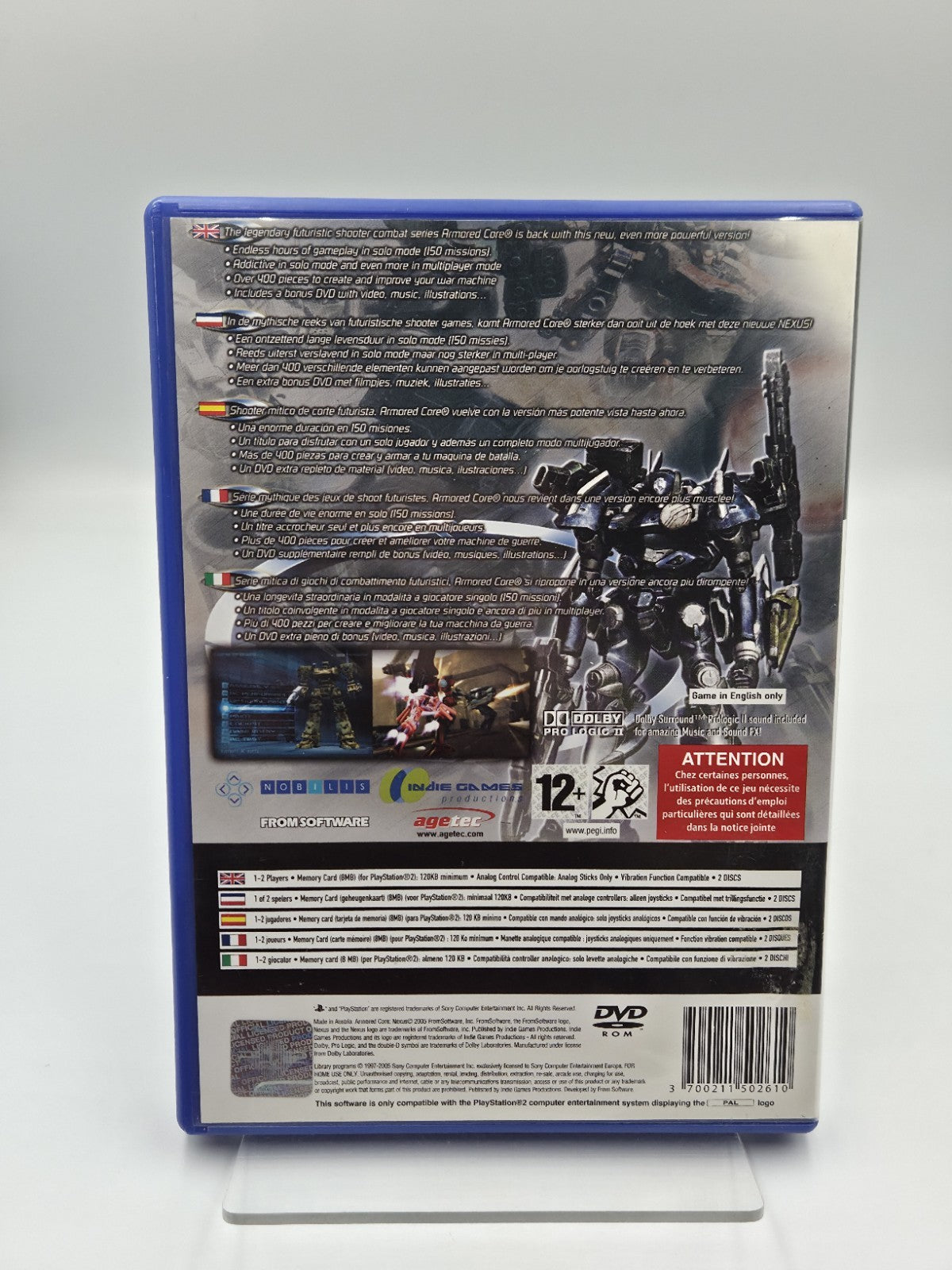 PS2 Playstation 2 Armored Core Nexus + OVP + Anleitung Multilanguage 2  Discs