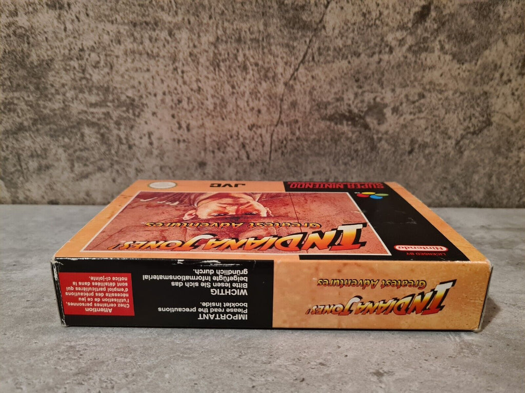 SNES Super Nintendo Indiana Jones Greatest Adventures mit OVP und Anleitung EUR - T-Retro-Games 