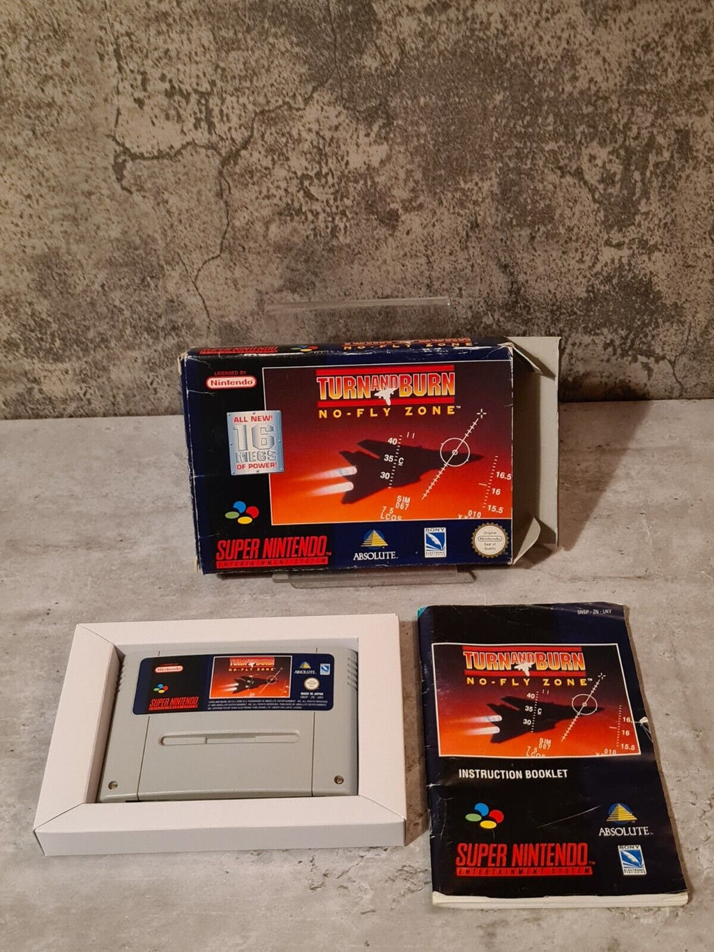 SNES Super Nintendo Turn and Burn No-Fly Zone mit OVP und Anleitung UKV - T-Retro-Games 